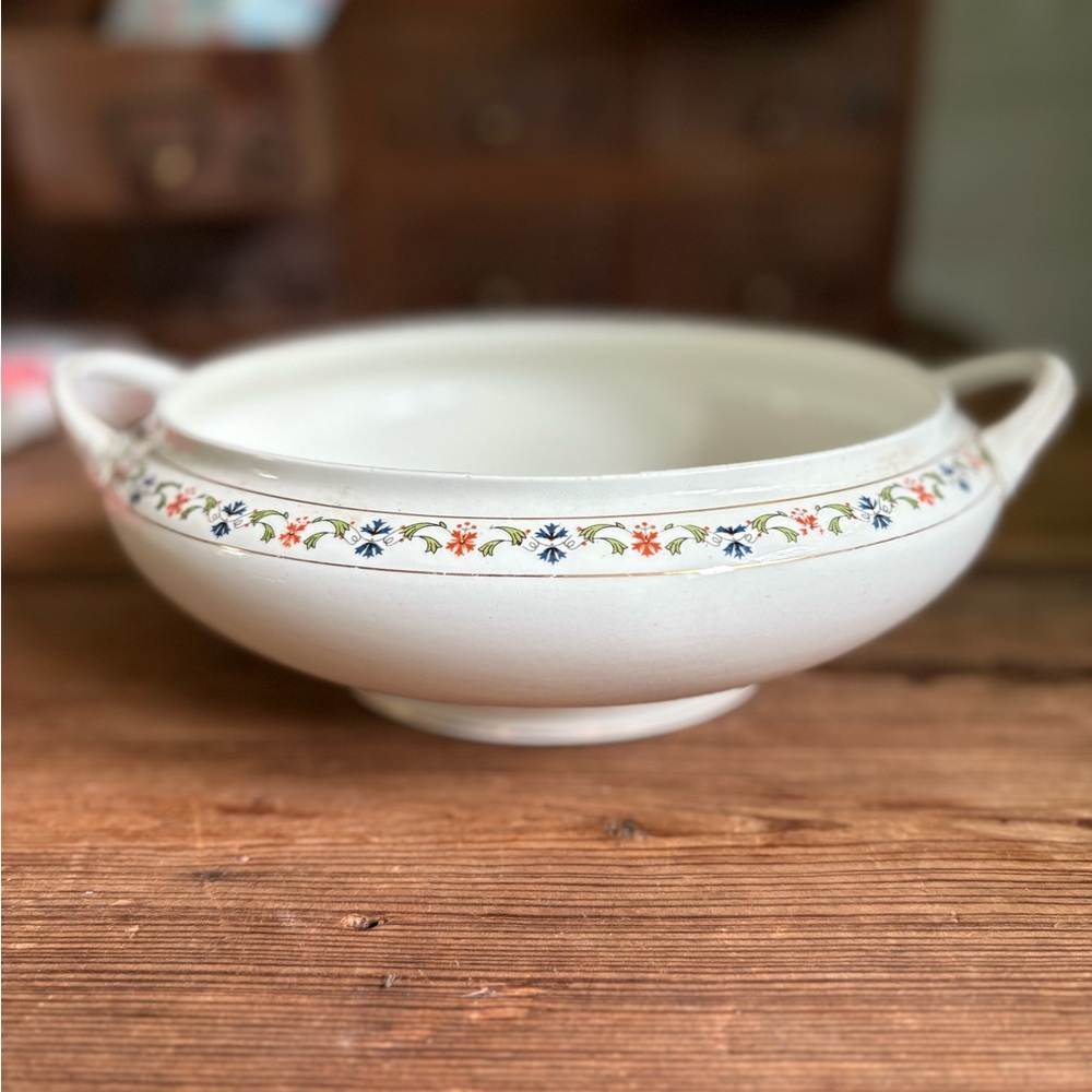 Johnson Brothers Floral Patterned Ceramic Bowl with a matching plate